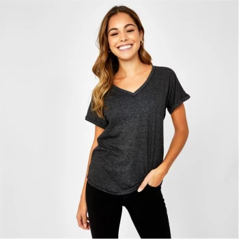 Jack Wills Etton V Neck T-Shirt - Black