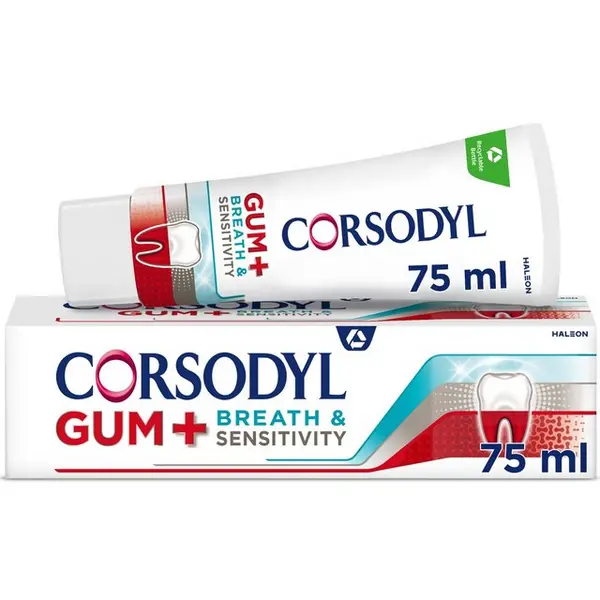 Corsodyl Gum Breath & Sensitivity Toothpaste 75ml