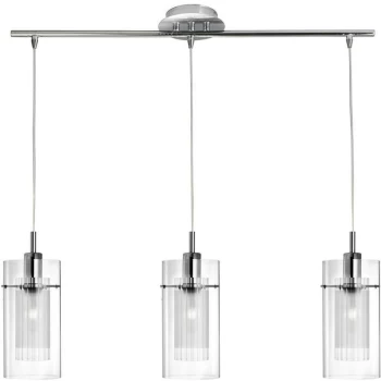 Searchlight Lighting - Searchlight Duo 1 - 3 Light Cluster Pendant Chrome, Glass, E14