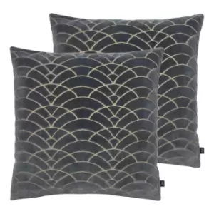 Ashley Wilde Dinaric Polyester Filled Cushions Twin Pack Viscose Ink