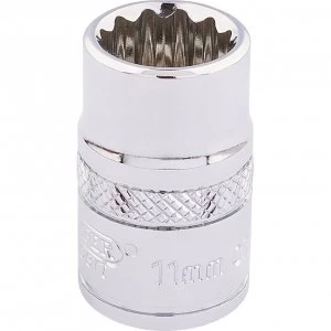 Draper 3/8" Drive Polished Finish Hi Torq Bi Hexagon Socket Metric 3/8" 11mm