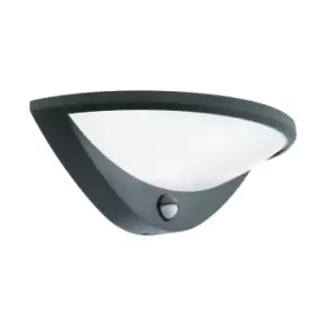 Belcreda - LED Outdoor Wall Light with pir Motion + Dawn / Dusk Sensor Anthracite IP44 - Eglo