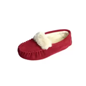 Eastern Counties Leather Womens/Ladies Zoe Plush Lined Moccasins (8 UK) (Camel)