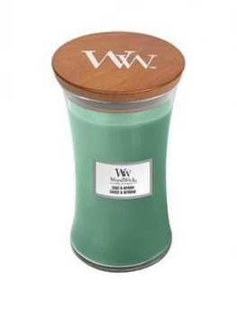 Woodwick Large Hourglass Candle ; Sage & Myrrh