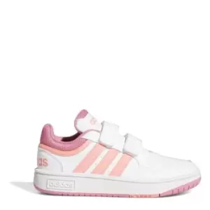 adidas Hoops 3.0 Child Girls Trainers - White