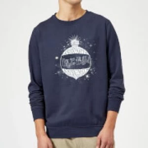 Harry Potter Yule Ball Baubel Christmas Sweatshirt - Navy - L