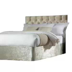 Belledorm Divan Crushed Velvet Base Wrap (Superking) (Champagne)