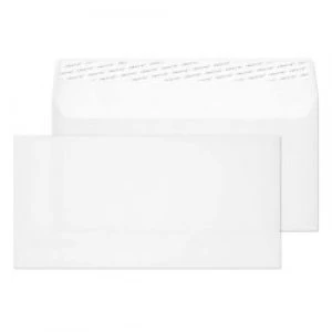 Creative Senses Coloured Envelopes DL Peel & Seal 110 x 220 mm Plain 90 gsm Translucent White Pack of 500