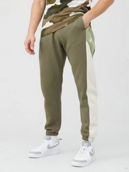 Nike Colourblock Fleece Pants - Olive