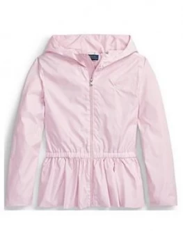 Ralph Lauren Girls Lightweight Hooded Jacket - Pink, Size 12-14 Years, L, Women