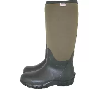 Town and Country Buckingham Rubber Wellington Boots Green Size 5