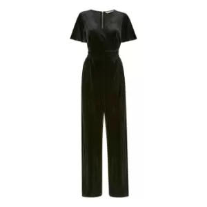 Yumi Black Jumpsuit With Angel Sleeves - Black