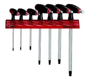 Teng Tools WRHEX07AF 8 Piece - T Handle Hex Key Wall Rack - AF