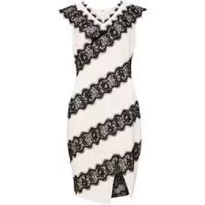 Damsel in a dress Black and White Martyne Lace Dress - 10 - multicoloured