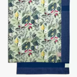 Set of 2 Kew Fruit And Floral Tea Towels Green