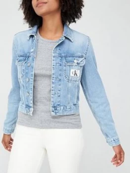 Calvin Klein Jeans 90S Crop Trucker Jacket - Blue