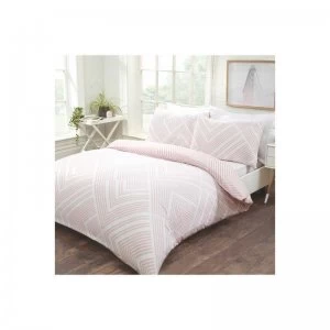 Striped Geometric Reversible Duvet Set