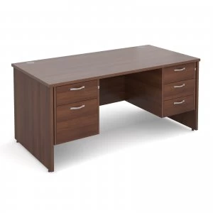 Maestro 25 PL Straight Desk With 2 and 3 Drawer Pedestals 1600mm - wal