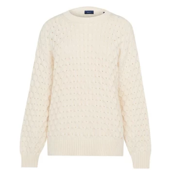 Gant Gant Cable Knit Jumper Womens - CREAM 130