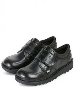 Kickers Boys Kick Scuff Low Strap Shoe - Black, Size 6 Younger