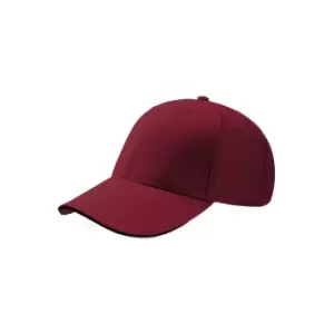 Atlantis Sport Sandwich 6 Panel Baseball Cap (One Size) (Burgundy)