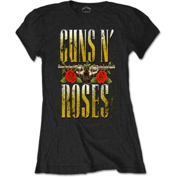 Guns N' Roses - Big Guns Womens Large T-Shirt - Black