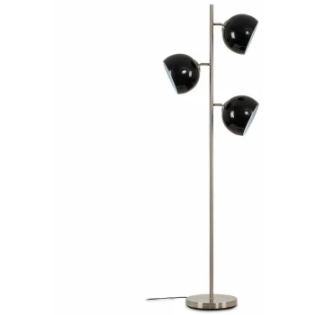 Elliott Floor Lamp in Chrome with Arco Shade - Black - No Bulb