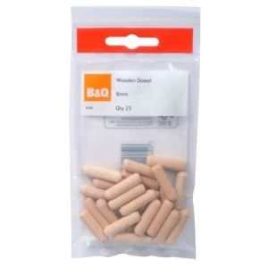 BQ Dowel 8mm x 30mm Pack of 25