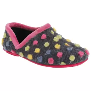 Sleepers Womens/Ladies Jade Dotted Full Slippers (5 UK) (Fuchsia/Multi)