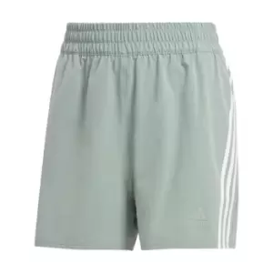 adidas TRAINICONS 3-Stripes Woven Shorts Womens - Silver Green / White