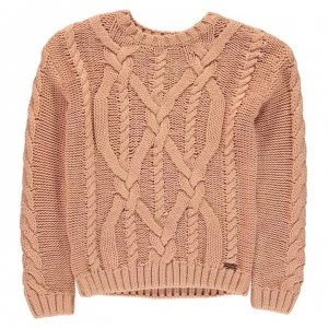 Firetrap Cable Knit Jumper Junior Girls - Blush