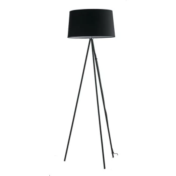 Fan Europe Lighting - Fan Europe MARILYN Tripod Floor Lamp Black, Cotton Lampshade 48x155cm