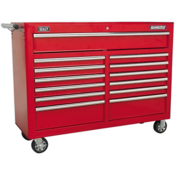 Sealey Superline Pro 13 Drawer Heavy Duty Roller Cabinet Red