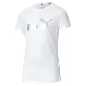 Puma Essential Plus Tee Child Girls - White