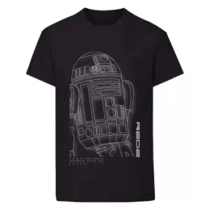 Star Wars Boys R2-D2 T-Shirt (12-13 Years) (Black)