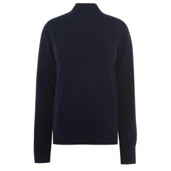 Linea Woolcash Turtle Neck Jumper - Navy