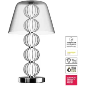 Maytoni Amulet Modern Table Lamp Chrome, 4000K, Glass Clear Shade