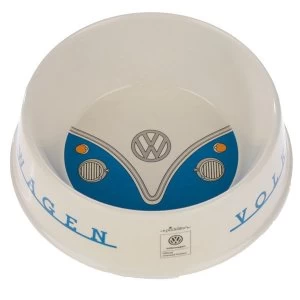 Bamboo Composite Volkswagen VW T1 Camper Bus Blue Pet Food Bowl