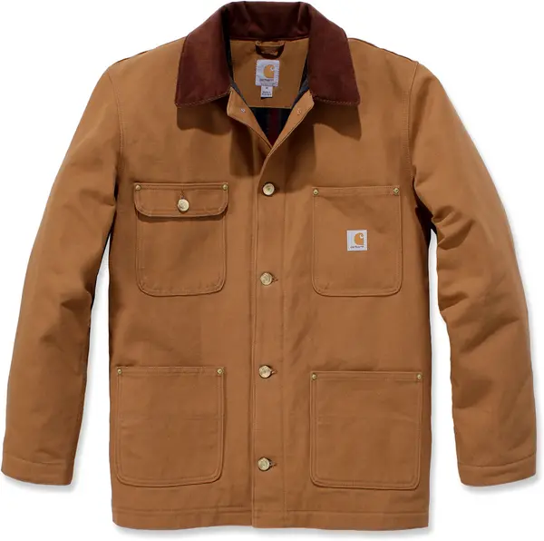 Carhartt Firm Duck Chore Coat Jacket, brown, Size M