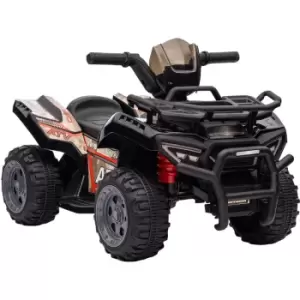 HOMCOM 6V Kids Electric Ride on Car Toddler Quad Bike ATV for 18-36 month Black - Black