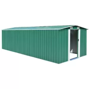 Vidaxl - Garden Shed Metal 257x580x181cm Green - Green