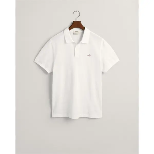 Gant Shield Piqu Polo Shirt - White L