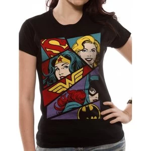 DC Originals - Heroine Art Womens Medium T-Shirt - Black