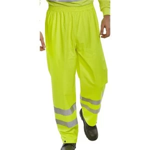 BSeen Over Trousers PU Hi Vis Reflective 4XL Saturn Yellow Ref