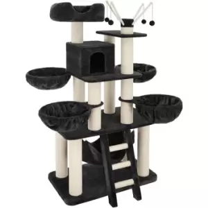 Tectake Cat Tree Scratching Post Gismo - Black/White