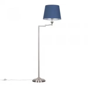 Sinatra Floor Lamp with Navy Blue Aspen Shade