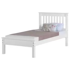 Seconique Monaco 3ft Single Low Foot End Bed White