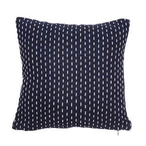 Sass & Belle Stitched Blue Cushion