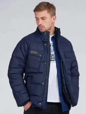 Barbour International Transmission Hoxton Baffle Wax, Navy, Size 2XL, Men