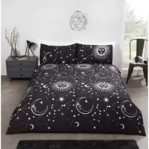 Celestial Black Duvet Set - Single